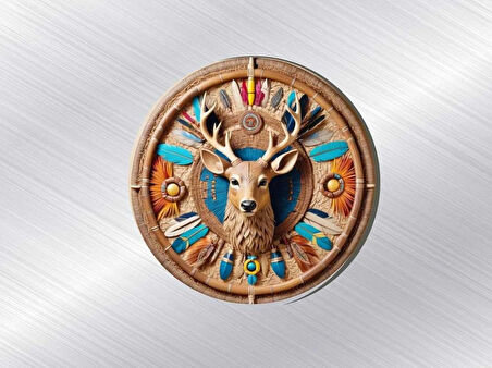 2 Adet 6x6 cm UV Baskılı Ahşap Magnet V10