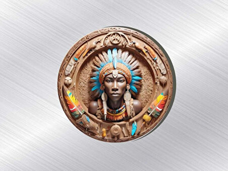 2 Adet 6x6 cm UV Baskılı Ahşap Magnet V12