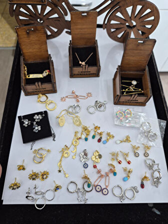 925 Ayar Papatya silver sallantılı papatya küpe.rose.gold.rodaj