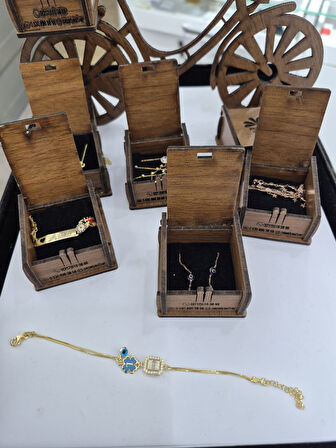 925 Ayar Papatya silver baget taşlı harf bileklik.nazar bileklik.rose.gold.rodaj