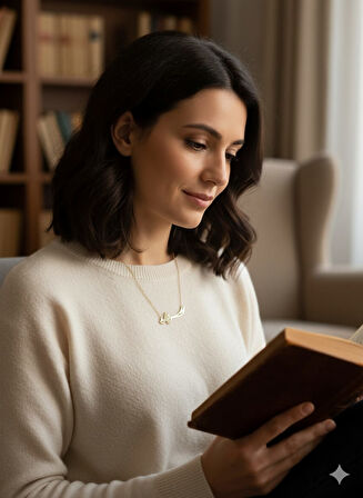 925 Ayar Papatya Silver zülfikar kılıç kolye.rose.gold.rodaj