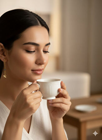 925 Ayar Papatya Silver nazar gözlü yıldız küpe.rose.gold.rodaj