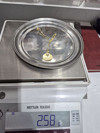 925 Ayar Papatya Silver zirkon taşlı kalp plaka kolye.rose.gold.rodaj