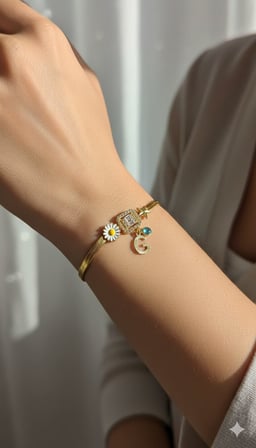 925 Ayar Papatya Silver özel harfli Doğum Taşlı Baget Taşlı Yıldız İtalyan bileklik.rose.gold.rodaj