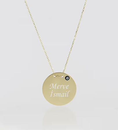 925 ayar papatya silver isimli plaka kolye<rose,gold,rodaj>