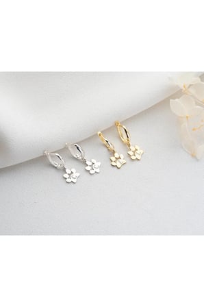 925 Ayar Papatya Silver Pati Küpe Kişiye Özel Pati Küpe.rose.gold.rodaj
