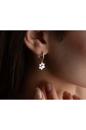 925 Ayar Papatya Silver Pati Küpe Kişiye Özel Pati Küpe.rose.gold.rodaj