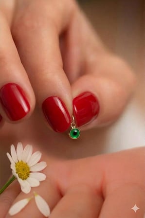 925 Ayar Gümüş Nazar Gözlü Yeşil ve Mavi Seçenekli Uzatma Ek Zincir.rose.gold.rodaj Seçenekleriyle 