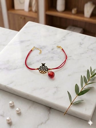 925 Ayar Gümüş Papatya Silver Murano Cam Nar Tanesi Nar Bileklik.rose.gold.rodaj