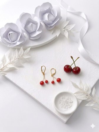 925 Ayar Gümüş Papatya Silver Altın Modeli Bahar Bereketi Birliktelik Kiraz Küpe.rose.gold.rodaj