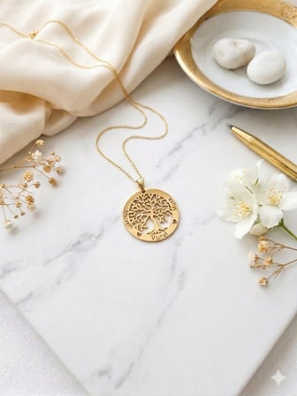 925 Ayar Gümüş Altın İşçilik Kişiye Özel İsimli Tuğba Hayat Ağacı Aile Kolye.rose.gold.rodaj   