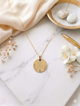 925 Ayar Gümüş Kişiye Özel İsimli Taşlı Ayetel Kürsili Aile Kolye.rose.gold.rodaj Renk Seçeneği 