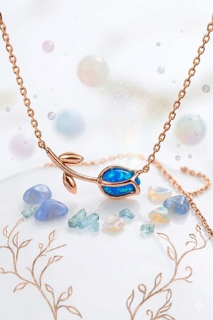 925 Ayar Gümüş Papatya Silver 12 Doğum Taşlı Lale Kolye.rose.gold.rodaj Renk Seçeneği