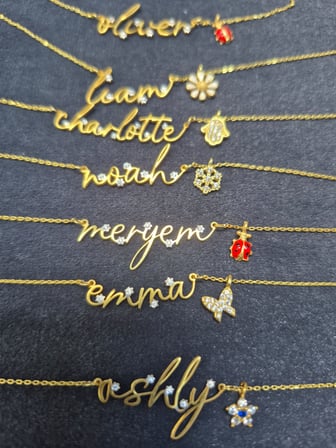 925 ayar papatya silver zirkon taşlı imza isimli kolye<rose,gold,rodaj>