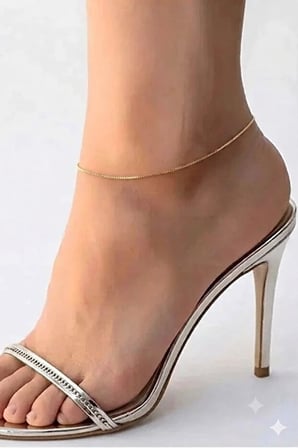 925 Ayar Gümüş Minimal 1 Mm Tilki Kuyruğu Kadın Halhal.rose.gold.rodaj Renk Seçeneği