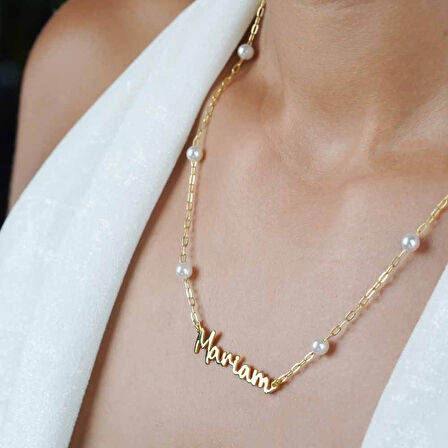 925 ayar papatya silver incili özel isimli kolye,isimli kolye,inci kolye,<rose,gold,rodaj>