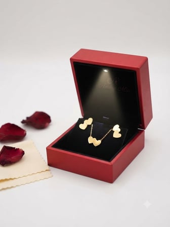 925 Ayar Gümüş Özel Tasarım Çift Kalp Kolye Küpe Set.rose.gold.rodaj Renk Seçeneği
