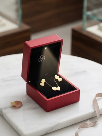 925 Ayar Gümüş Özel Tasarım Çift Kalp Kolye Küpe Set.rose.gold.rodaj Renk Seçeneği