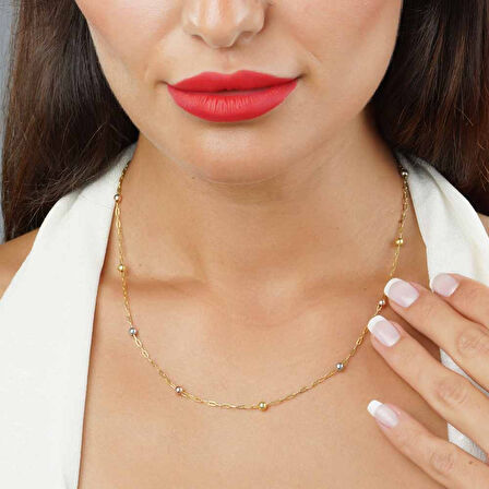 925 ayar papatya silver parlak cilalı 3 renk top kolye<rose,gold,rodaj>