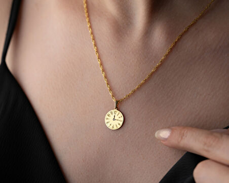 pırlanta kolye kişiye özel saat özel an kolyesi zaman kolye