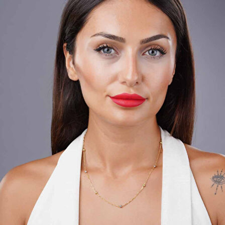 925 ayar papatya silver dorica kolye<rose,gold,rodaj>