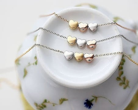 925 Ayar Gümüş Minimalist Kişiye Özel Harfli Kalp Kolye.rose.gold.rodaj Renk Seçeneği