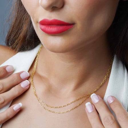 925 ayar papatya silver çift zincir kolye<rose,gold,rodaj>