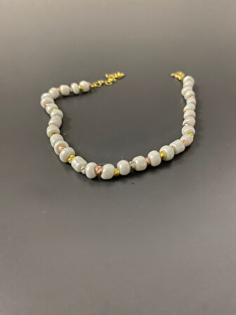 925 ayar papatya silver incili bileklik.rose.gold.rodaj.