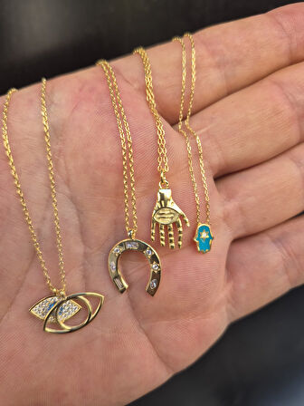 925 ayar papatya silver 4 cesit kolye/rose gold/rodaj