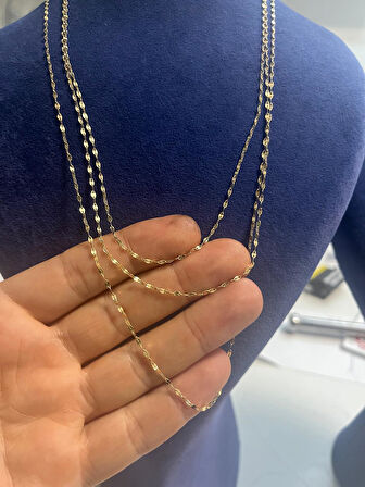 14 AYAR papatya silver dizayn,parlak makine zinciri,dizayn zincir,altın zincir,14 ayar zincir,zincir