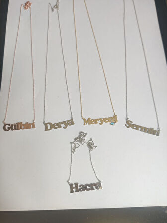 925 ayar papatya silver doğum taşlı özel isim kolye.rose.gold.rodaj