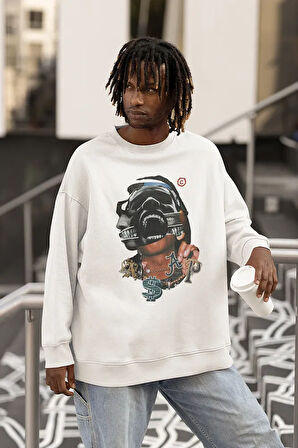 Travis Scott Baskılı Unisex Oversize Rapper Sweatshirt