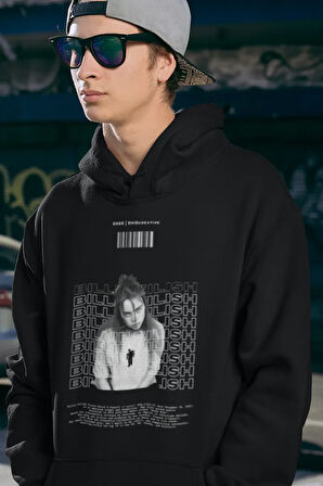Billie Eilish Baskılı Unisex Oversize Şarkıcı Hoodie