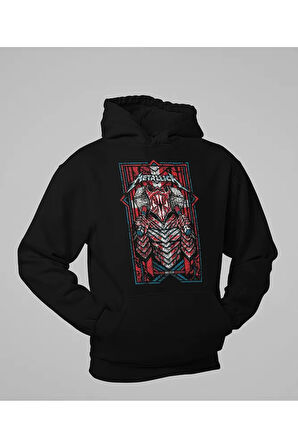 Metallica Baskılı Unisex Oversize Rock Metal Hoodie