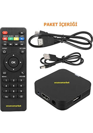 Mini Android Tv Box 2g Ram / 16GB Rom Android 10 (inat Tv Yüklenerek Gönderilir)