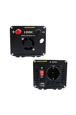 12 VOLT - 300 WATT MODIFIED SINUS WAVE GERÇEK DEĞER INVERTER (12V - 220V Çevirici)