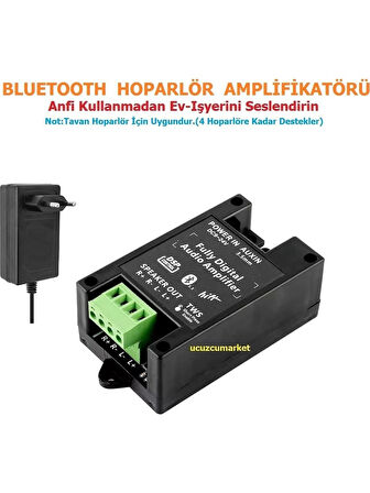 Amplifikatör Bluetooth Hoparlör Amplifikatör(Tavan Hoparlör için Uygun-4 Hoparlöre Kadar Bağlanır)