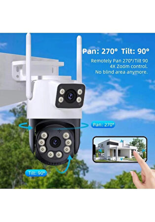 Wifi Speed Çift Kamera (2mp+2mp) Uzaktan izleme ve Hareket Ettirme -Kayıt