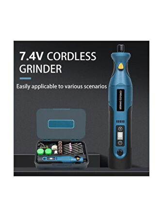 Parlatma Makinesi (66 Parça) Profesyonel 7.4V Yüksek Güçlü Şarjlı Taşlama