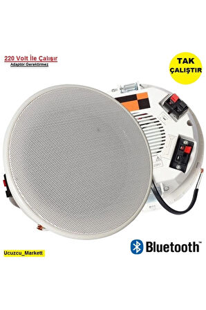 Bluetooth Alçıpan Tavan Hoparlör (12 cm - 220 Volt İle Direk Çalışır- Adaptör Gerektirmez)