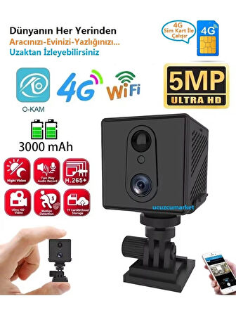 Güvenlik kamerası (4g Sim Kart Ile Çalışır) - (Dünyanın her yerinden izleme imkanı)