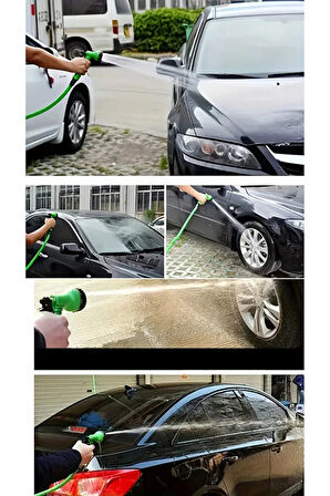 7 Fonksiyonlu Uzayan Hortum l Araç yıkama l Bahçe Sulama l İlaçlama l Yıkama Hortumu 15 m