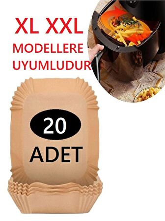  Xxl Xl Modeller Için 20 Adet Airfryer Pişirme Kağıdı Philips Tefal Kumtel Xiaomi