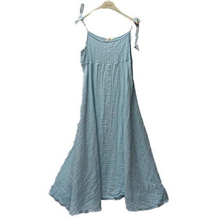 %100 Pamuk Müslin Nefes Alır Kadın Askılı Yazlık Gecelik Elbise Pijama – Rahat, Şık ve Çok Amaçlı