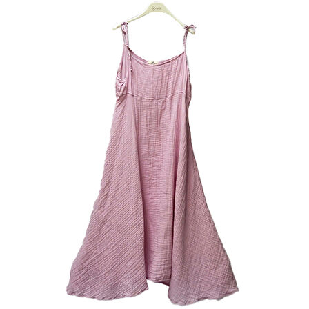 %100 Pamuk Müslin Nefes Alır Kadın Askılı Yazlık Gecelik Elbise Pijama – Rahat, Şık ve Çok Amaçlı