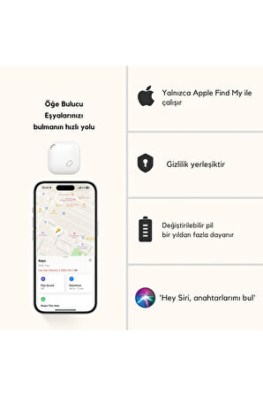 V-Tag Smart Akıllı Takip Cihazı (Apple Uyumlu)