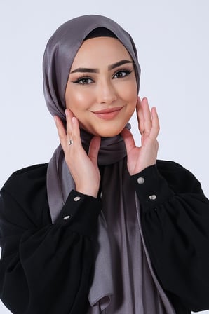 Harem Scarf Como Saten Şal V-17