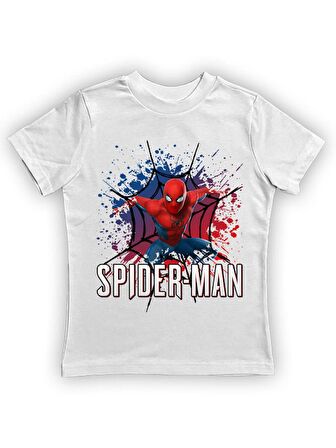 SEDİRLİ Spiderman baskılı örümcek adam pamuklu penye kumaş yazlık çocuk tişört