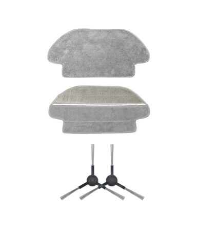 Viomi V2 PRO Uyumlu Yedek Mop ve Yan Fırça-4 Parça