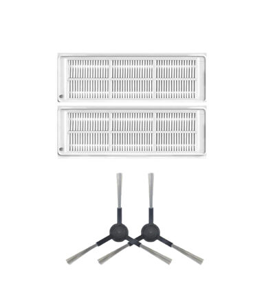 Viomi V3 Uyumlu Yedek Hepa Filtre ve Yan Fırça-4 Parça